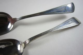 Antique 1860 Crosby & Morse Hand Engraved Sterling Serving Spoon Fork 3.  7 - ozt 8