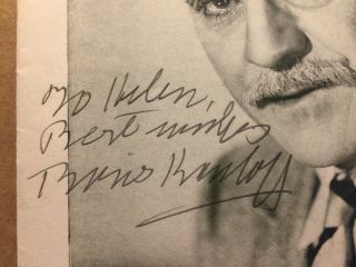Boris Karloff & Una O ' Connor Rare Autographed Playbill Bride of Frankenstein ' 48 3