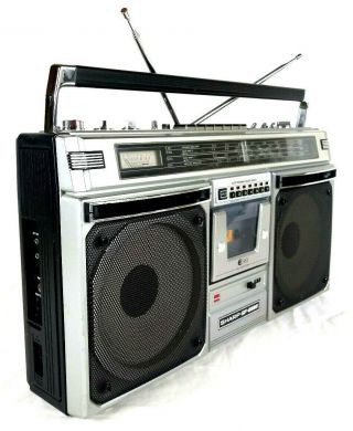 Minty VTG 1980s Sharp Ghettoblaster Boombox Radio Cassette Player GF - 8585 FM/SW1 3