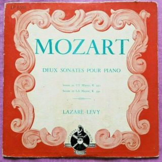 Mozart Piano Sonatas Lazare - Levy Ultra Rare French Lp Ducretet Thomson Lp 8518