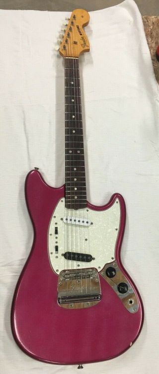 Vintage 1966 Fender Mustang Electric Guitar - " B " Neck