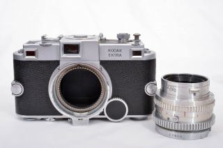 Vintage Kodak Ektra Camera W/ Ektar 50mm 1.  9,  Ektar 35mm F3.  3,  Ektar 135mm F3.  8 10