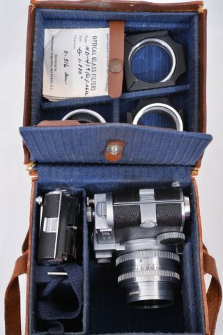 Vintage Kodak Ektra Camera W/ Ektar 50mm 1.  9,  Ektar 35mm F3.  3,  Ektar 135mm F3.  8 12