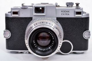 Vintage Kodak Ektra Camera W/ Ektar 50mm 1.  9,  Ektar 35mm F3.  3,  Ektar 135mm F3.  8 3