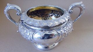 Rare Large Georgian Scottish Silver Sugar Bowl Edinburgh 1827,  433 Grams