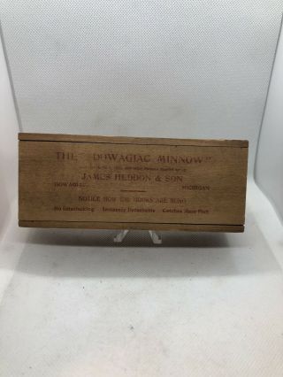 Rare Heddon Dowagiac Minnow “the Dowagiac Minnow” In Wood Box No.  101