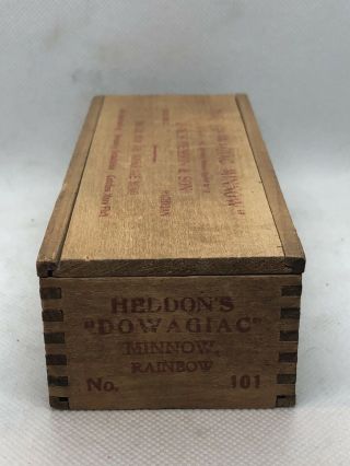 RARE HEDDON DOWAGIAC MINNOW “The Dowagiac Minnow” In Wood Box No.  101 4