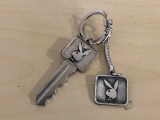 Old Vtg Playboy Club Key With Matching Key Chain BL423 3