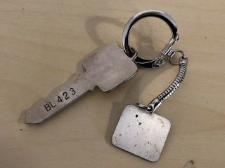 Old Vtg Playboy Club Key With Matching Key Chain BL423 5