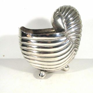 Mid Century Los Castillo? Silver Plate Shell Nautilus Champagne Cooler