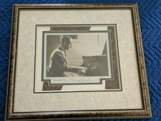 Rare Vintage Hand Signed Composer George Gershwin Nicely Framed Photo