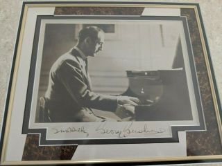 RARE Vintage HAND SIGNED Composer GEORGE GERSHWIN Nicely Framed Photo 2