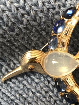 Rare Vintage Trifari Crown Jelly Belly Albatros Bird Pin/Brooch 9