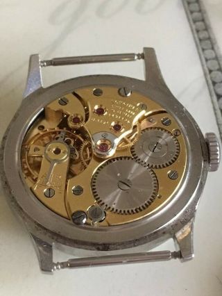 Longines vintage steel calatrava watch 12.  68 circa 1950 3