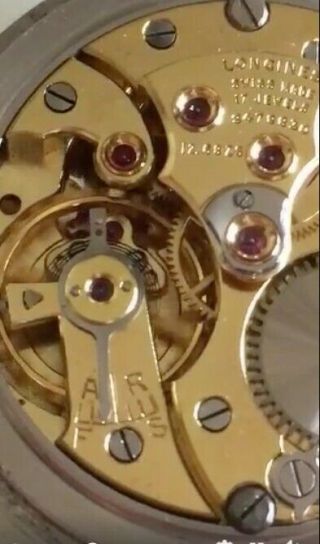 Longines vintage steel calatrava watch 12.  68 circa 1950 5