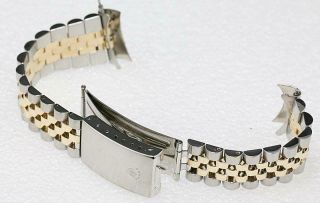 Rare Authentic Rolex 19mm 18k/ss Jubilee Bracelet 62523h18 O2 For Men 
