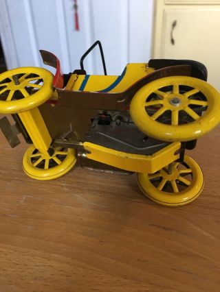 Vintage Tin Toy Wind Up Jalopy car Made In Japan 4