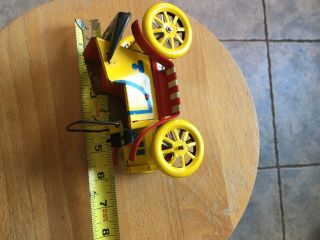 Vintage Tin Toy Wind Up Jalopy car Made In Japan 5