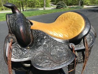 Vintage Western Saddle 15 1/2 " Exceptional Workmanship