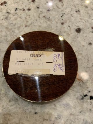 Rare Vintage Gucci Ashtray Maroon with Price Tag 4