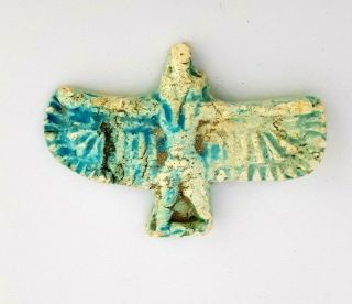 Winged Isis Figurine Egyptian Goddess Amulet Rare Faience Amulet