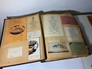 VTG 1930 ' S STEAMSHIP TRAVEL SCRAPBOOK CUBA COCKTAILS BARS MENUS RPPC CARIBBEAN 3