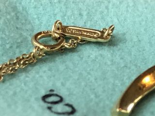 18k Tiffany & Co.  3D Diamond Gold Horseshoe Charm Pendant Necklace Vtg Rare HTF 4