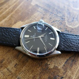 RARE GENTS VINTAGE 1963 GLOSS BLACK DIAL TUDOR PRINCE OYSTERDATE AUTOMATIC 7966 5