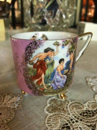 Vintage Royal Halsey Very Fine Tea Cup No Saucer Gold And Pink
