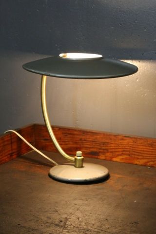 Vintage 1950s Mid Century Modern - Dazor Floating Desk Lamp Industrial Saucer