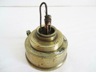 VERY EARLY BRASS/STEEL MINERS LAMP GAUZE INSIDE GLASS RARE GUYS / THIMBLE TOP 11