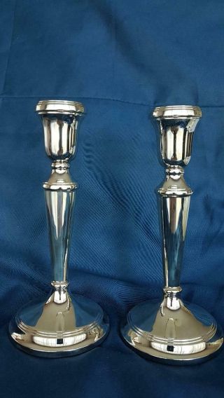 Sterling Silver Candlesticks 7and A Half Inch (19cm) Hallmarked