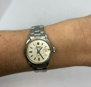 1969 Vintage Ladies Rolex Oyster Perpetual Ladydate Wrist Watch