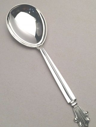 Acanthus By Georg Jensen Sterling Silver Berry/ Casserole Serving Spoon