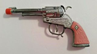 Vintage Hubley Metal Die Cast Toy Cap Gun Pistol Pink Handle