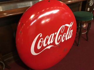 1950 ' s Coca Cola COKE Porcelain Sign 48 