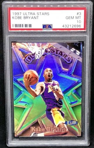 Kobe Bryant 97 - 98 Fleer Ultra Stars Foil Insert Psa 10 Gem Lakers Rare