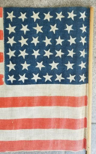 40 Star Flag - Extremely Rare United States Parade Flag - Dakota Statehood 1889 3