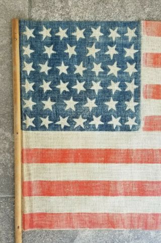 40 Star Flag - Extremely Rare United States Parade Flag - Dakota Statehood 1889 6