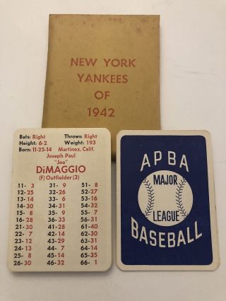 Apba Gtop 1942 York Yankees Nm - 12 On 23 No Js