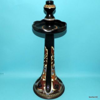 VINTAGE ARTS - CRAFTS GOUDA ZUID - HOLLAND DUTCH FOLK ART DECO HIGH RARE CANDLESTICK 7