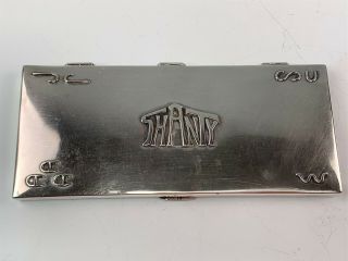 Sterling Silver Arts & Crafts Frank Patania Wide Cigarette Case Box 
