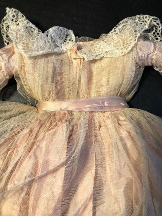 Fabulous Antique 1800’s 2pc Silk & Lace Lady Doll Fashion 11