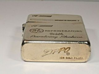 Vintage 10K Gold Filled Zippo Lighter General Electric Refrigerator Advertising 3