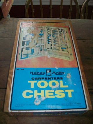1972 Handy Andy Carpenters Tool Chest With Tools