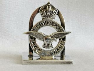 RAF Heany Silver Menu Place / Name Card Holder Goldsmiths & Silversmiths Co Ltd 8