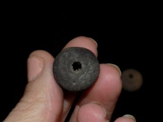 Pre - Columbian Clay Spindle Whorl Beads,  Central American Clay Beads 6