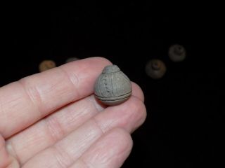 Pre - Columbian Clay Spindle Whorl Beads,  Central American Clay Beads 7