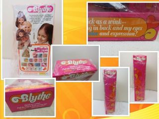 Vtg 1972 Blythe Doll ORIG BOX w/ Stand BLONDE Side Part 6 Lines 4 Eye Colors 12