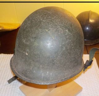 Wwii Ww2 M1 Helmet Us Army Front Seam Usmc 1943 With Liner